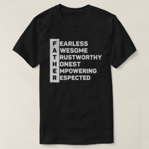 Camiseta Padre Acrônimo O Melhor Pai De Todos Os Dias de os