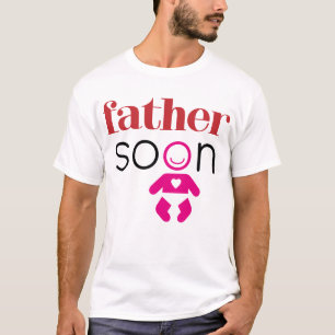 Camiseta Padre Brevemente A Menina Vermelha Rosa Rosa Engra