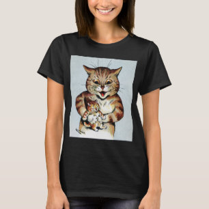 Camiseta Padre Cat segurando um Kitten, Louis Wain