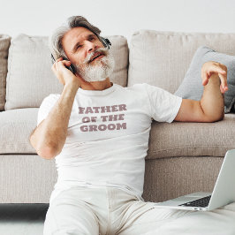 Camiseta Padre da Festa de casamento Branca do Groom