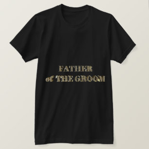 Camiseta Padre do Ouro do Groom Glitter Typografia Chic