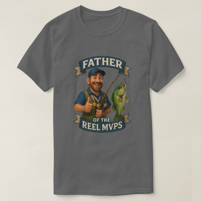 Camiseta Padre do Pai de pesca do navio Reel MVP (Frente do Design)