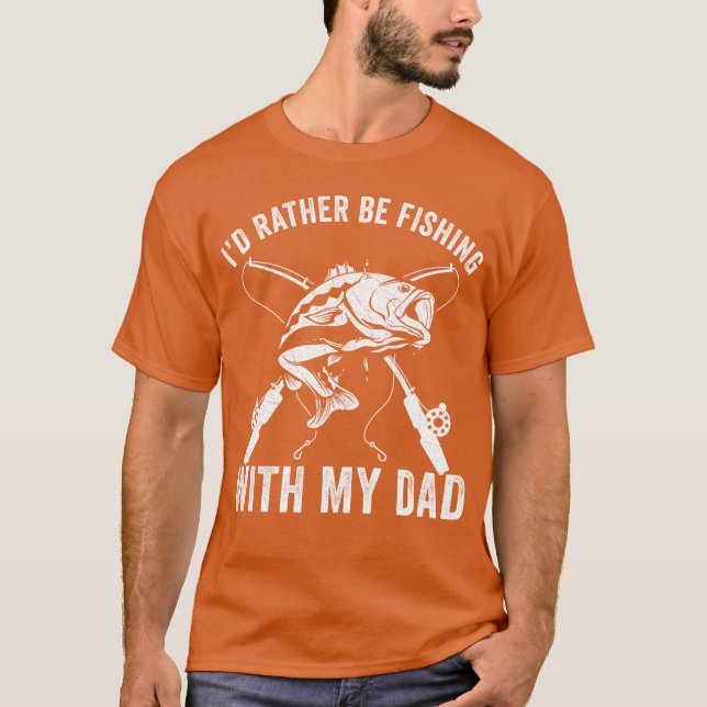 Camiseta Padre E Preferencialmente Filho A Pescar Com Pai E (Frente)