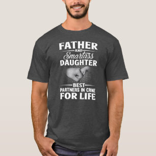 Camiseta Padre e Smartass Filha Melhores Parceiros em