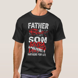 Camiseta Padre E Son Scuba, Parceiros De Mergulho Para A Vi