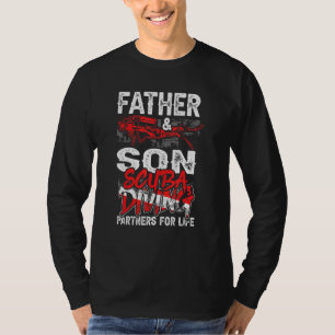 Camiseta Padre E Son Scuba, Parceiros De Mergulho Para A Vi