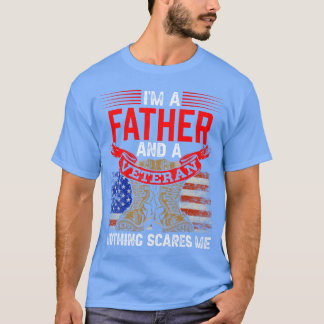Camiseta Padre E Veterano Nada Me Assusta Familiares