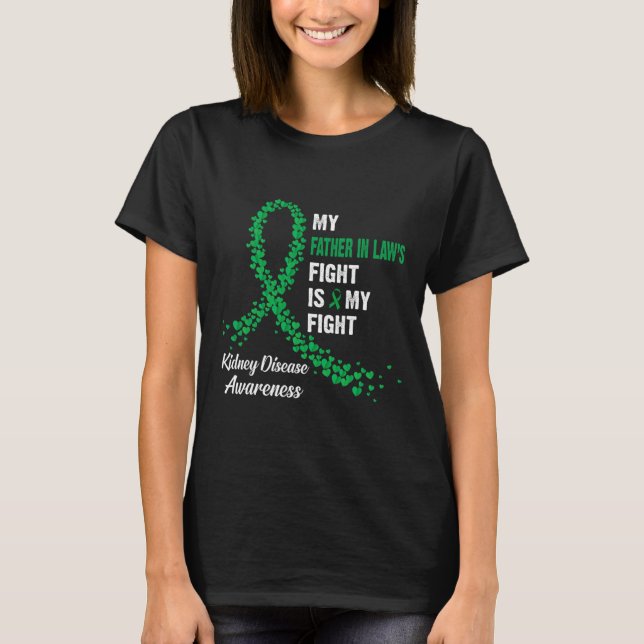 Camiseta Padre em Direito Combatendo Minha Doença do Rim (Frente)