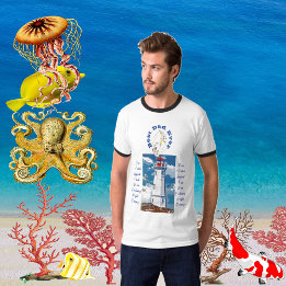 Camiseta Padre Filha Bond Lighthouse Melhor Pai Nunca Azul