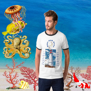 Camiseta Padre Filha Bond Lighthouse Melhor Pai Nunca Azul