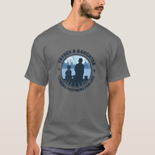 Camiseta Padre Filha Dia de os pais Pescar no Exterior