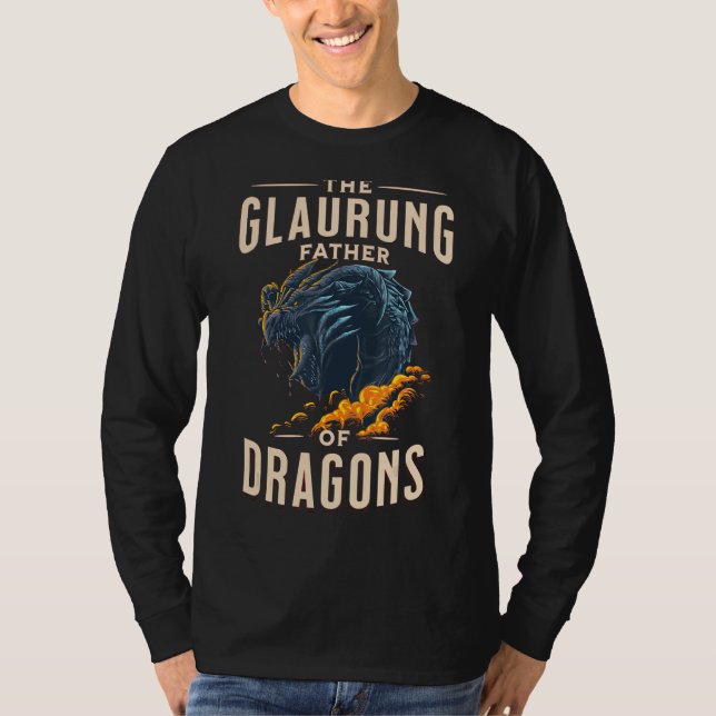 Camiseta Padre Glaurung Da Criatura Mítica Dos Dragões (Frente)