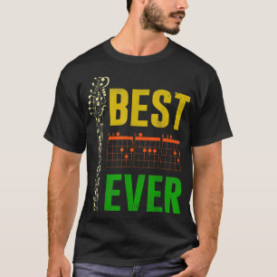 Camiseta Padre GuitaristaMelhor Pai NuncaD A D Chord Oferec
