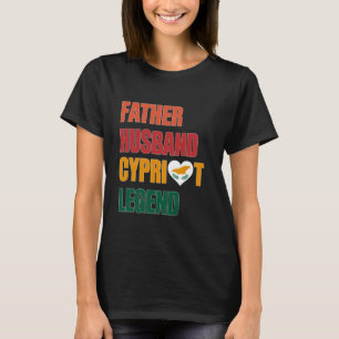 Camiseta Padre Husband Cipriota Raízes Chipre Bandeira C