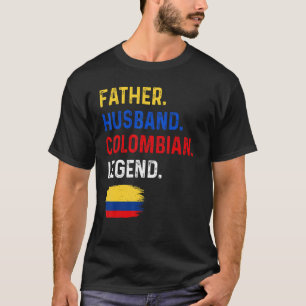 Camiseta Padre Husband Legenda Colombiana Pai Orgulhoso Col