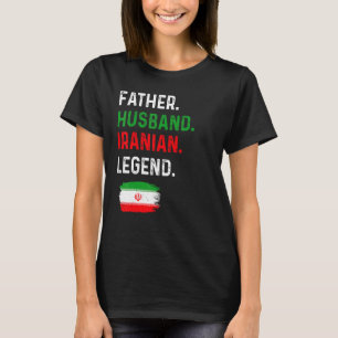 Camiseta Padre Husband Legenda Iraniana Orgulhosa Pai Bande