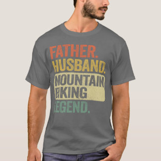 Camiseta Padre Husband Mountain Biking Legend Vintage Mtb