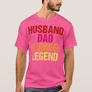 Camiseta Padre Husband Plumber Legend Vintage Pai Pais
