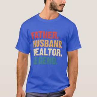 Camiseta Padre Husband Realtor Legend Vintage Imóveis