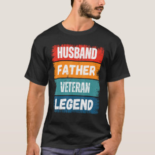 Camiseta Padre Husband VETERAN Legend Proud Pai Retro Pap