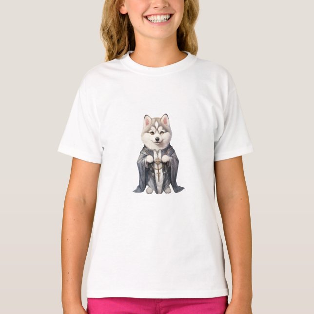 Camiseta Padre King Siberian Husky (Frente)