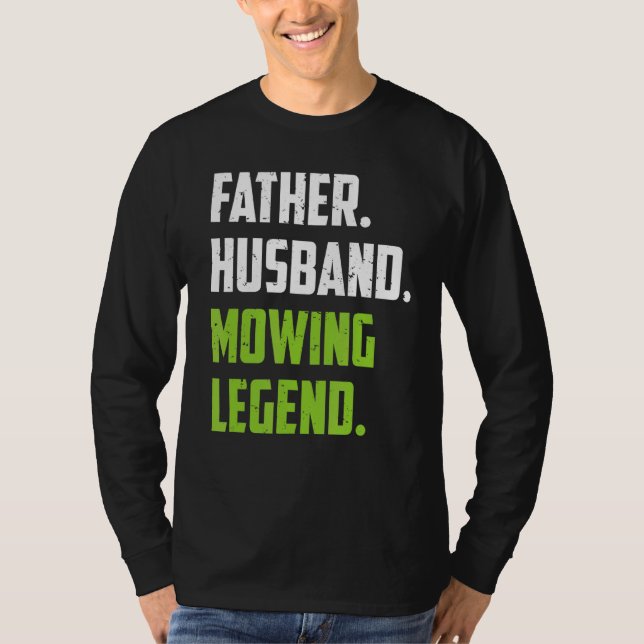 Camiseta Padre Lawn Mower Mow Landscaping (Frente)