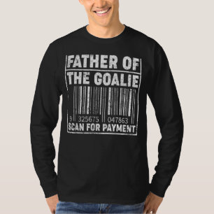 Camiseta Padre Mens Do Goalie Procurando Hóquei No Pagament