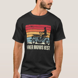 Camiseta Padre Mows Best Gardener Laeed Care Pai Gordura