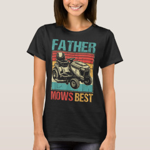 Camiseta Padre Mows Best, Pai de lavanderia, trabalho engra