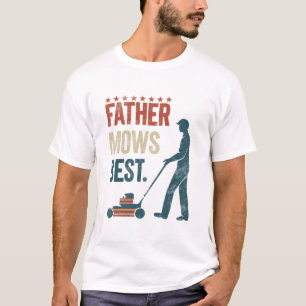 Camiseta Padre Mows Melhor Pai De Leitura Engraçado