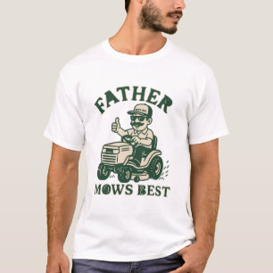 Camiseta Padre Mows Melhor Pai De Leitura Engraçado