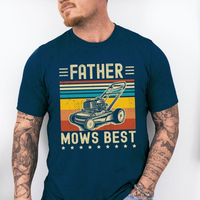 Camiseta Padre Mows Melhor Pai De Remor Engraçado (Criador carregado)