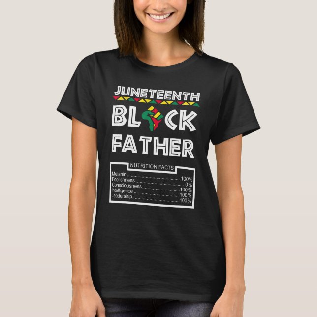 Camiseta Padre Negro Africano Nutrição Faca (Frente)