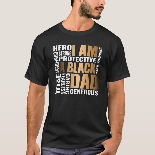 Camiseta Padre Negro Eu Sou Pai Negro Os Meninos Dos Pais (Frente)