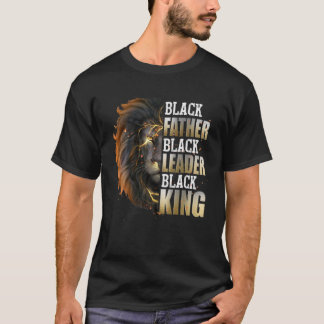 Camiseta Padre Negro Líder Negro Rei Leão Negro
