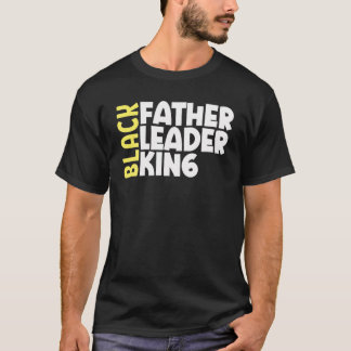 Camiseta Padre Negro Rei Pai Matéria-Dia de os pais D