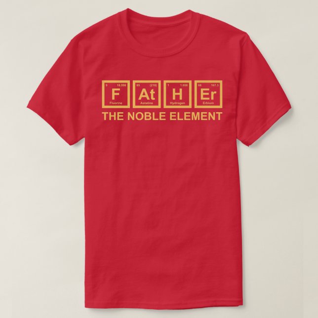 Camiseta Padre Noel Element Engraçado Pai Padre Science (Frente do Design)