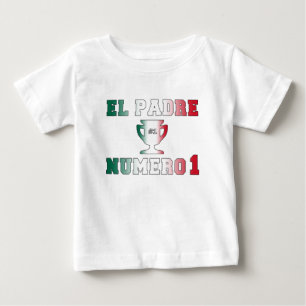 Camiseta Padre Número do EL 1 pai #1 no dia dos pais