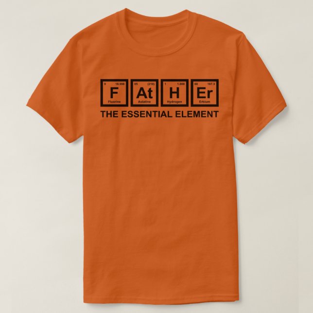 Camiseta Padre O Pai De Elemento Essencial Padre Science Ch (Frente do Design)