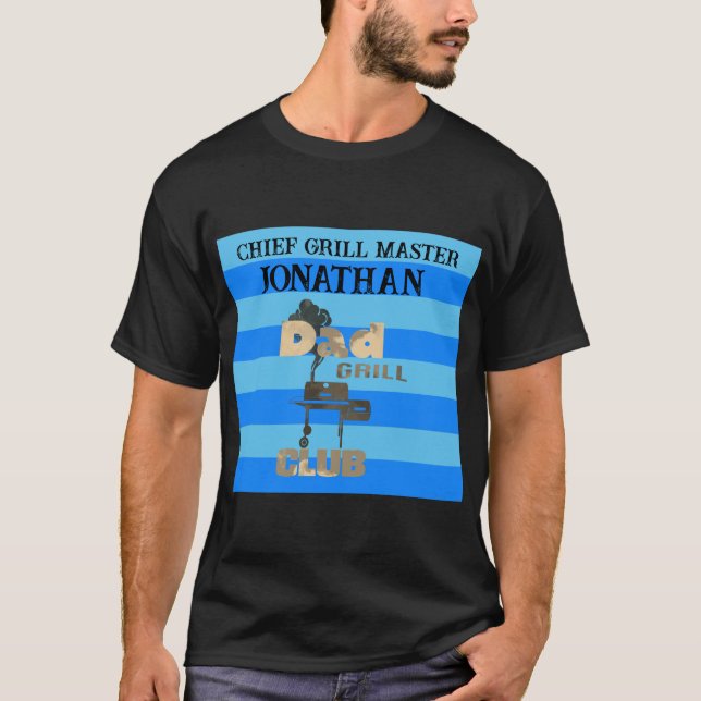 Camiseta Padre Personalizado Barbeque Grill (Frente)