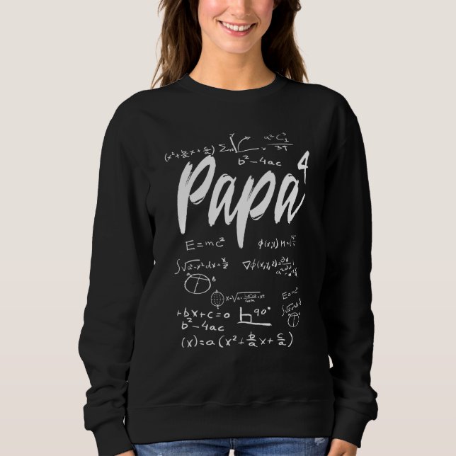 Camiseta Padre Quadruple Papá High 4 Math Phy (Frente)