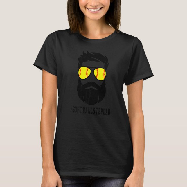 Camiseta Padre Softball com Pai Passo Barba (Frente)