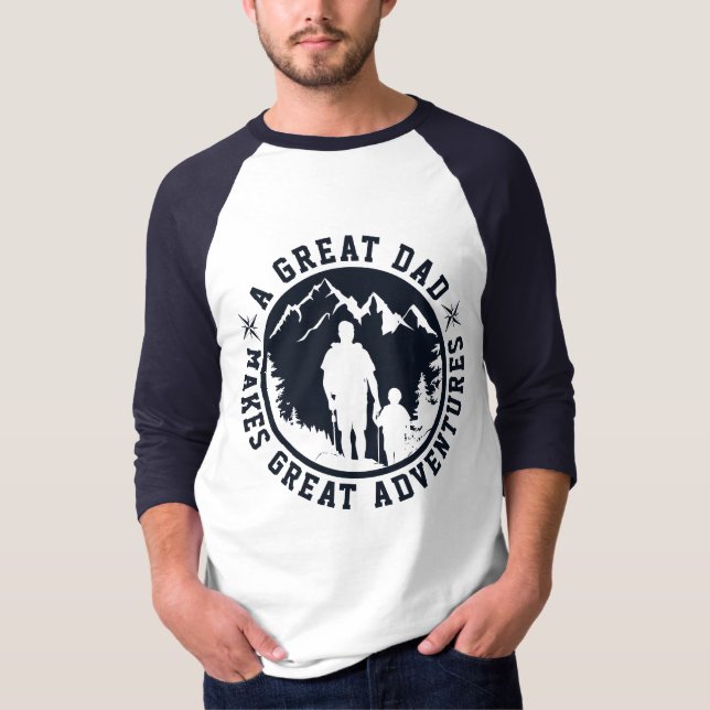 Camiseta Padre & Son Adventure | DIA DE OS PAIS | MARINHO (Frente)