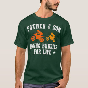 Camiseta Padre Son Dirigindo Amigos Dirt Bike Motocross
