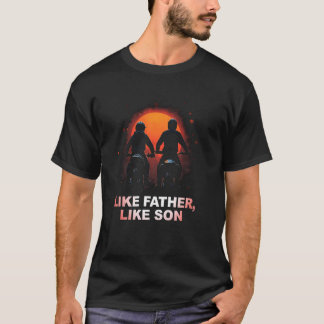 Camiseta Padre Son motocicleta Como Pai Como Filho