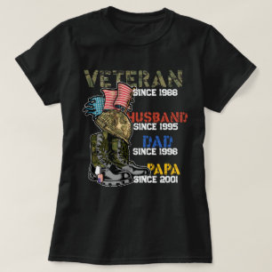 Camiseta Padre Veterano Marido Pai Avô Família Presente