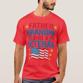 Camiseta Padre Vovô E Um Veterano Engraçado