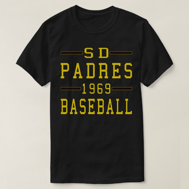 Camiseta PADRES SD Baseball 1969 Classic TSirt (Frente do Design)
