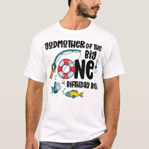 Camiseta Padrinha Grande Um Aniversário De Pesca De Garoto