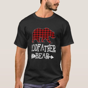 Camiseta Padrinho Bear Natal Natal Pajama Red Xadrez Buf